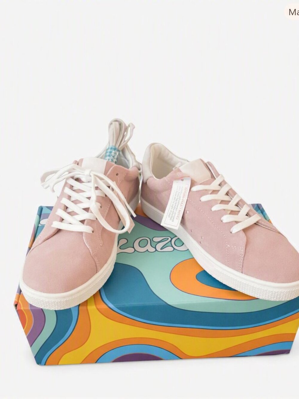 Lazo Halo Low Top Lace-Up Sneakers Morganite Pink / Milky Way White Women’s 8.5